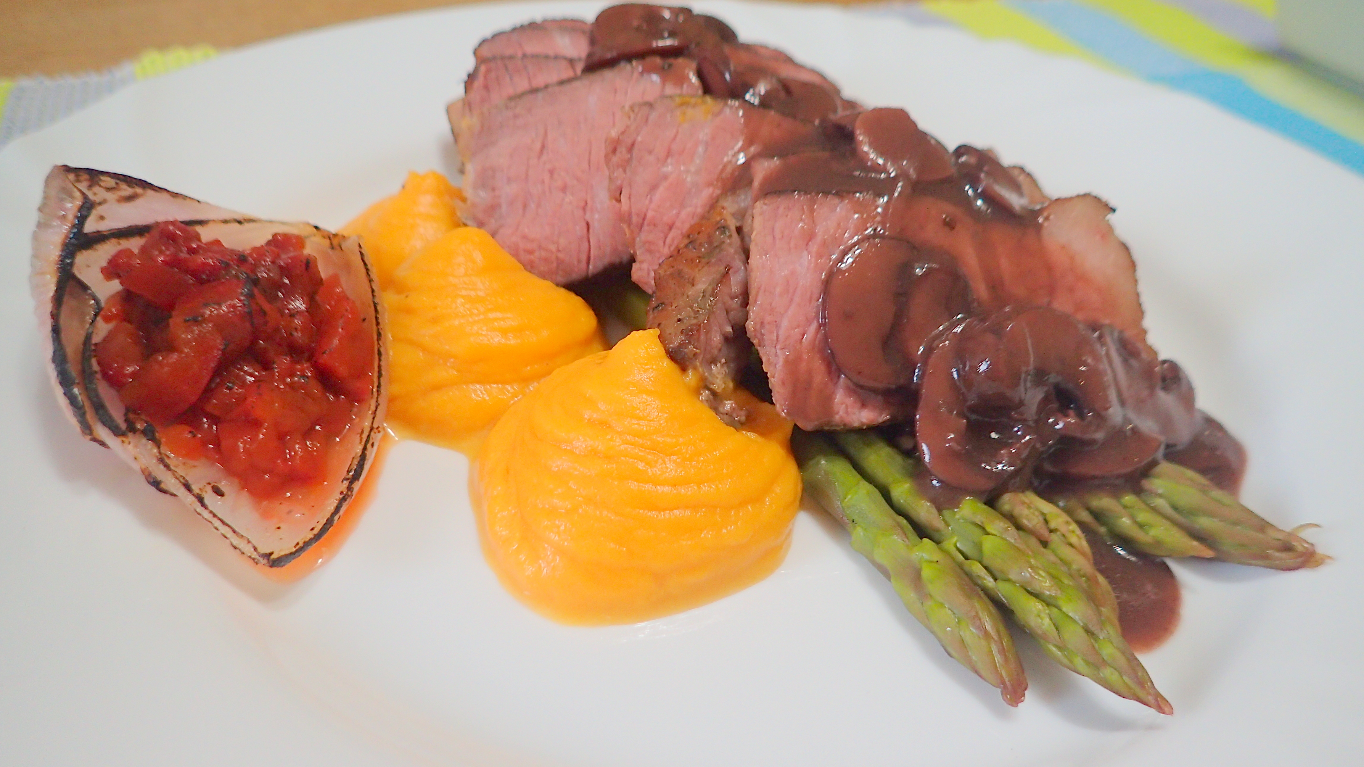 SousVide Beef Brisket Steaks in mushroom red wine jus Just Julie