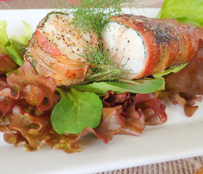 Monkfish in bacon blanket