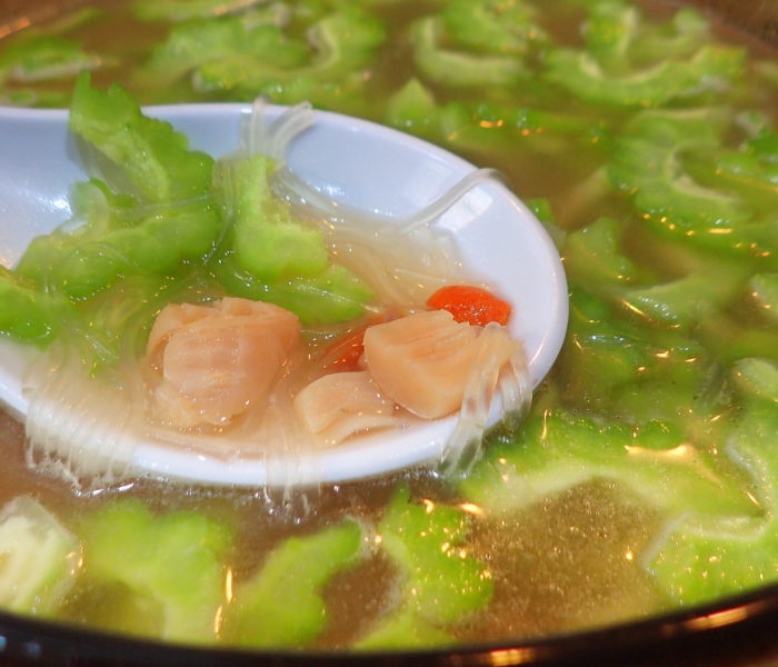 Simple Bitter melon (gourd) egg drop soup ( 苦瓜蛋花汤 )