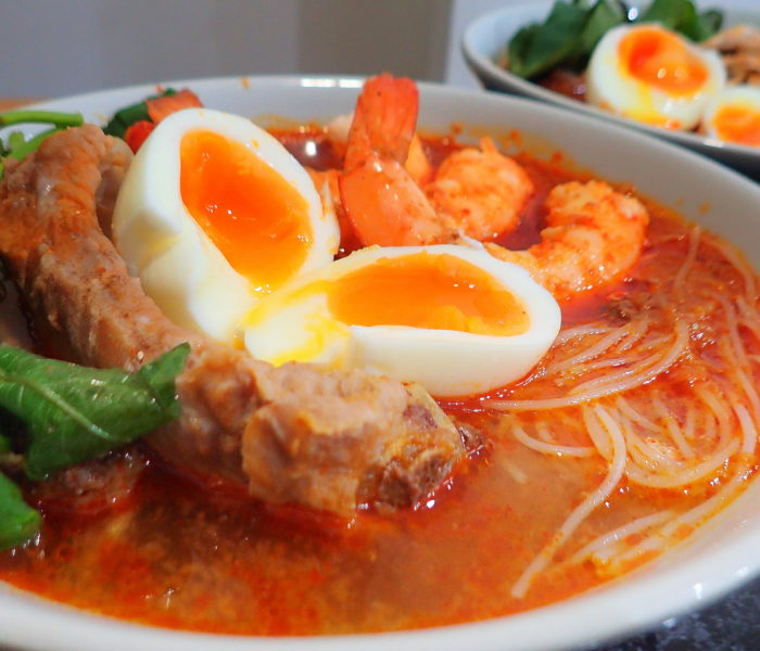 Prawn Noodles (虾面/Hae Mee) With Pork Ribs